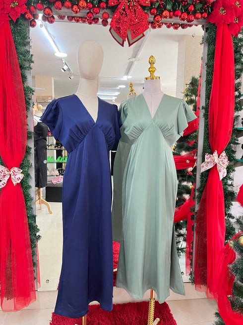 Women V-Neck Long Maxi Dress